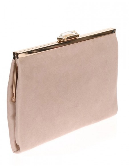 Cartera de fiesta antelina y cierre pedrería Lauren Lynn London Accessories - 26 