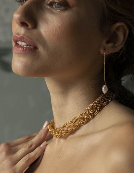 Gold intertwined choker Acus complementos - 1