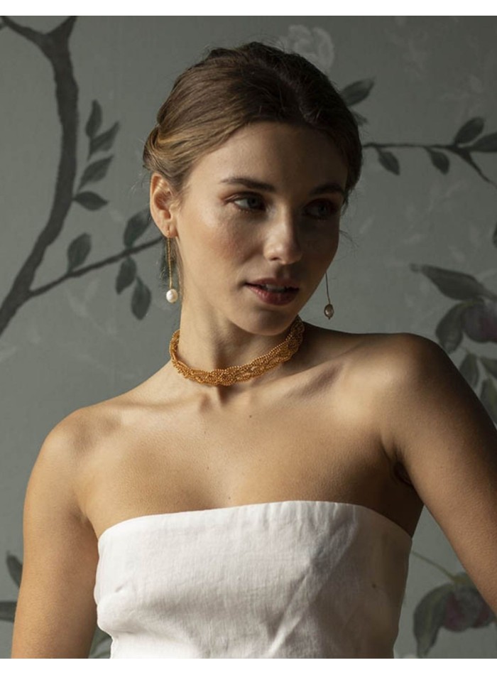 Gold intertwined choker Acus complementos - 2 