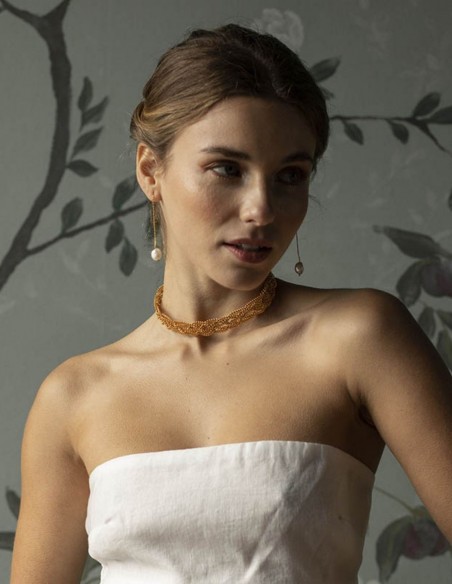 Choker dorado entrelazado Acus complementos - 2 