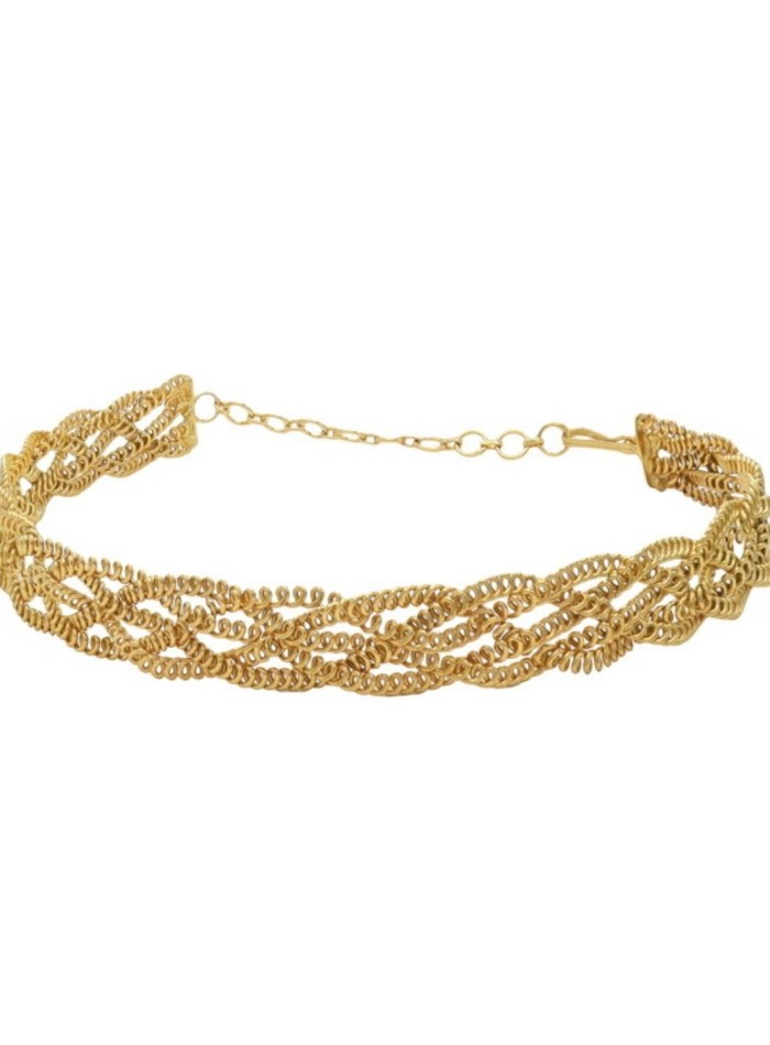 Choker dorado entrelazado Acus complementos - 3