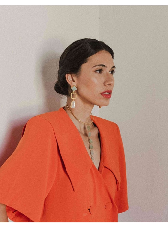 Pendant necklace with aqua green stones Acus complementos - 1 