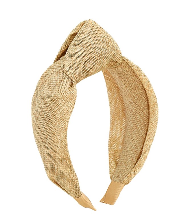 Diadema nudo de fibras naturales para invitadas Elenitos - 2
