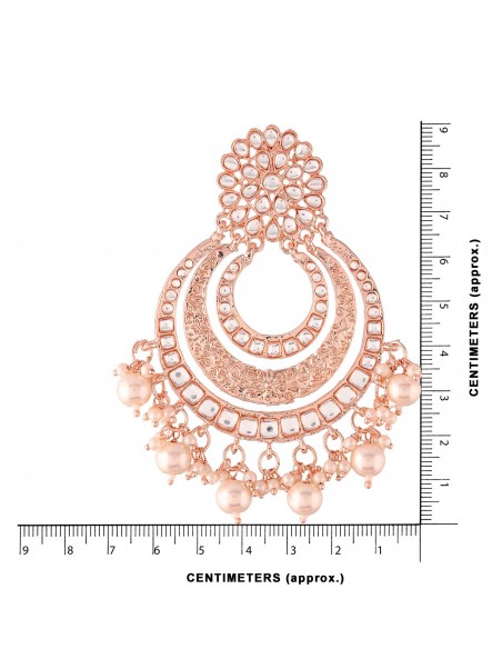 Pendientes de fiesta lacados con incrustaciones de circonitas y perlas