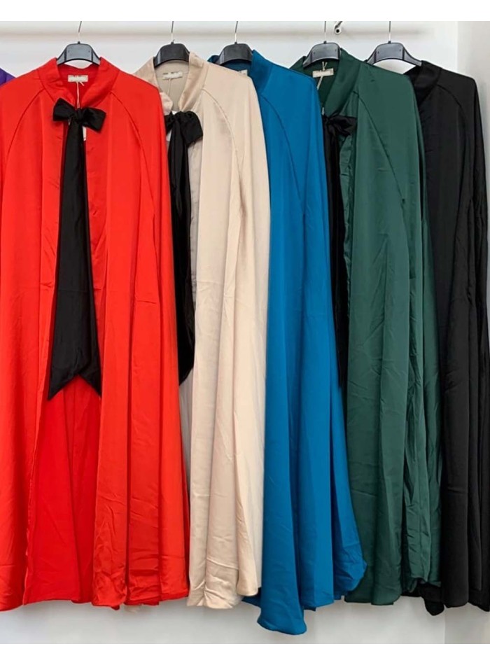 Reversible Satin/chiffon cape for wedding guests