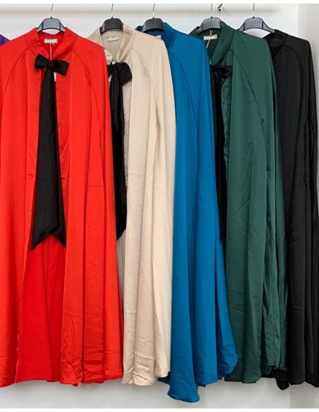 Reversible Satin/chiffon cape for wedding guests