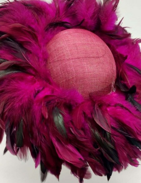 Headdress with rooster feathers