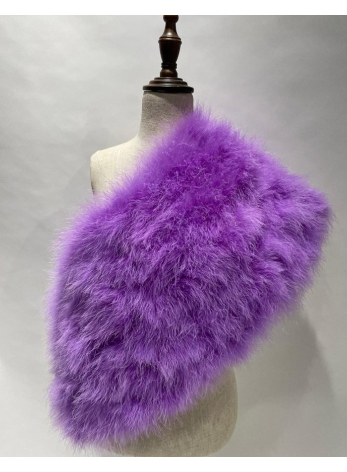 copy of Cape-Fur collar made of natural ostrich plumage in green