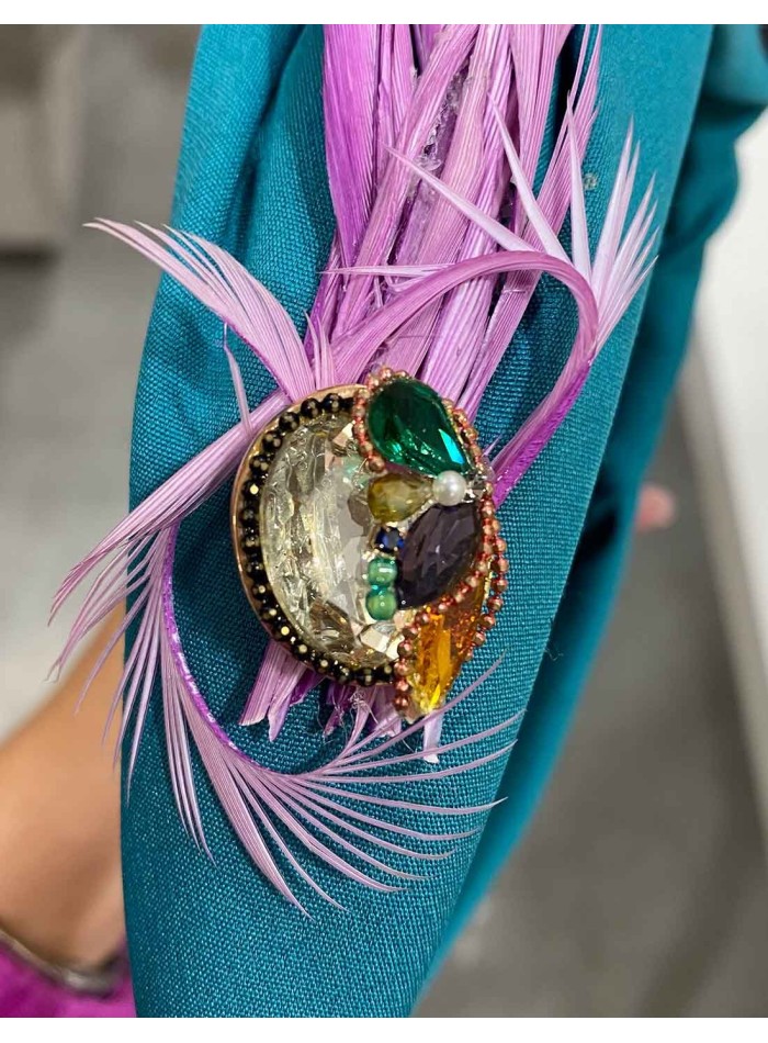 Serre-tête de fête avec broche et détails de...