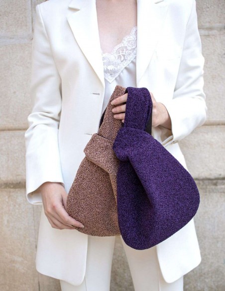 Bolso bombonera japonesa en lamé de colores-2