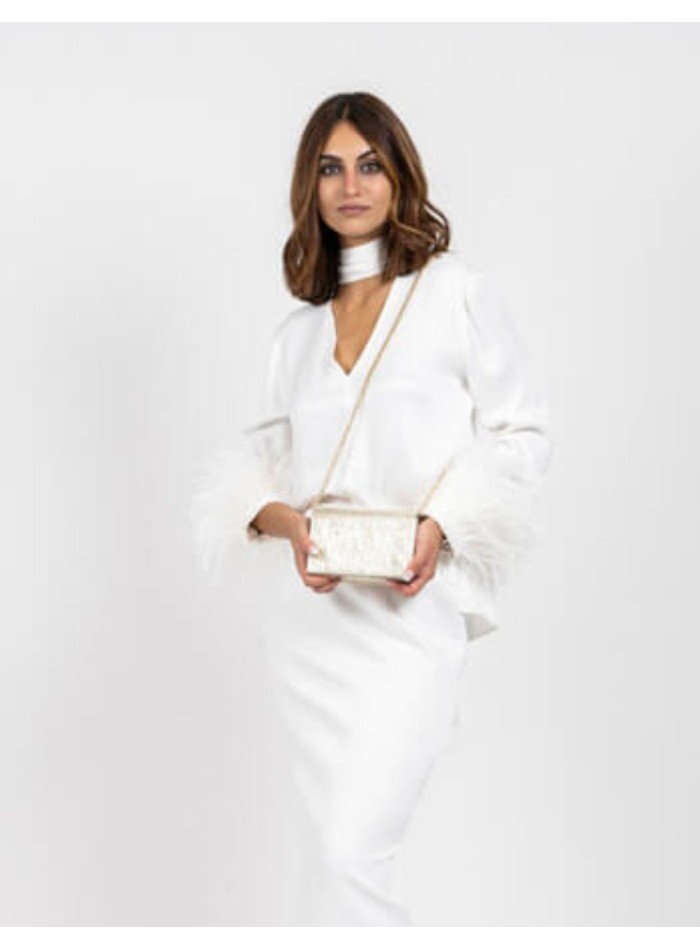 Mini bolso de fiesta con cadena metálica larga-8