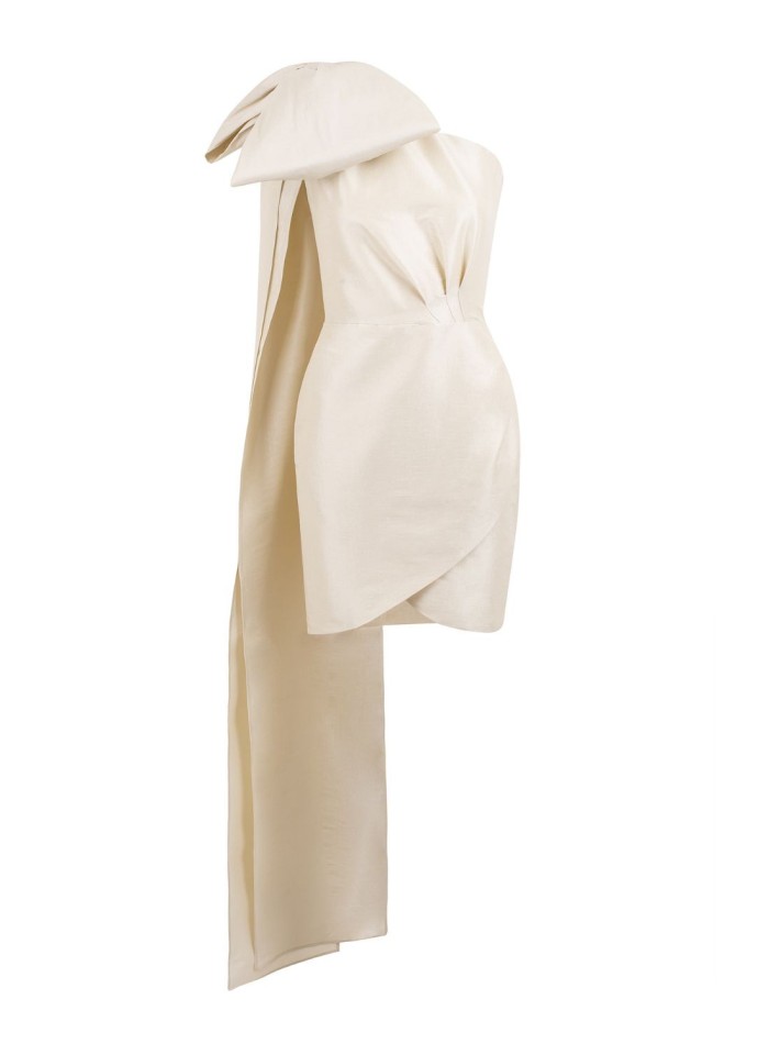 Robe courte de soirée avec dentelle - Zaira di...