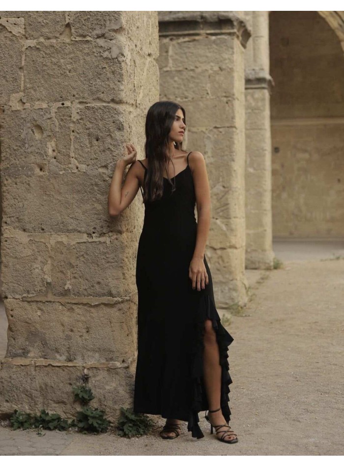 Vestido midi de fiesta con espalda descubierta...