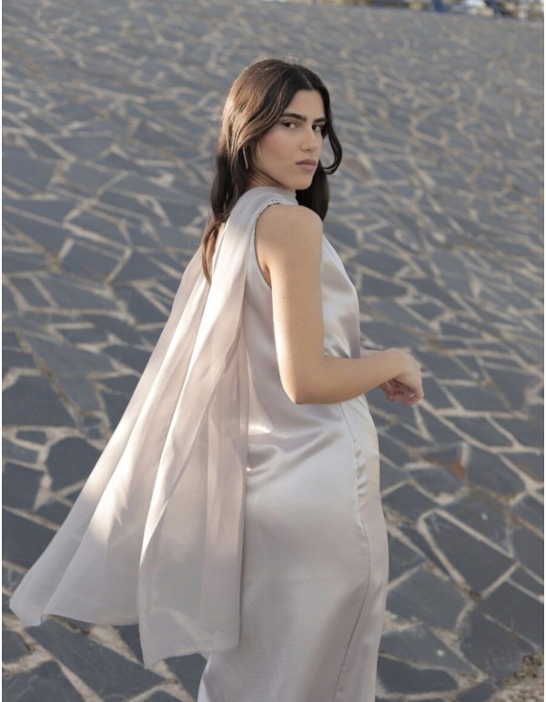 Multi-position silver fine gauze scarf