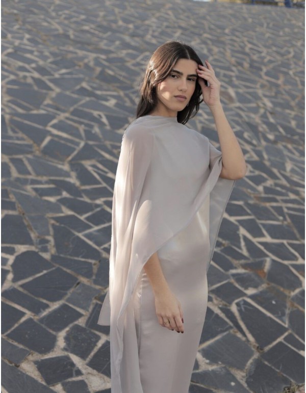 Multi-position silver fine gauze scarf 2