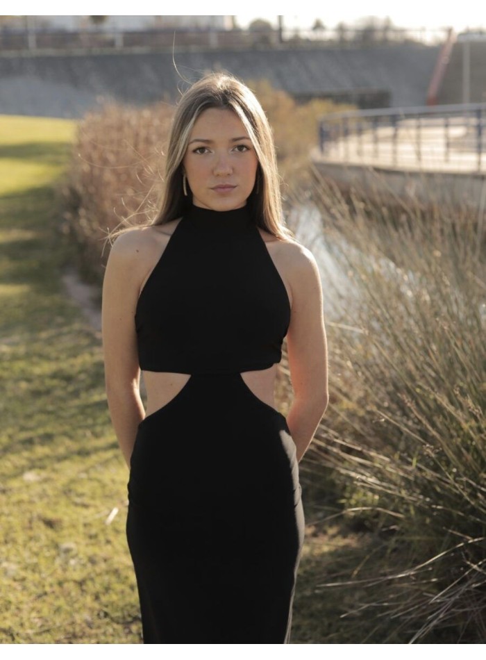 Vestido de fiesta midi cut out con escote...