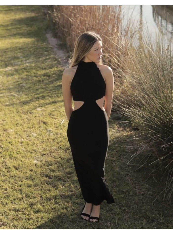 Vestido de fiesta midi cut out con escote...