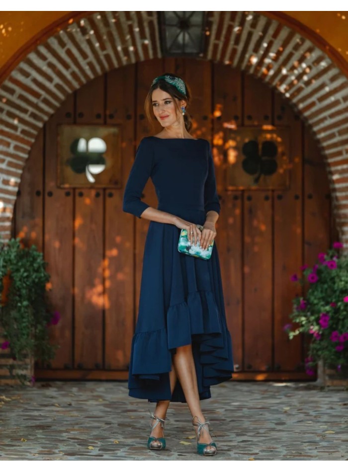 Robe de soirée midi avec dos ouvert - Invitada...