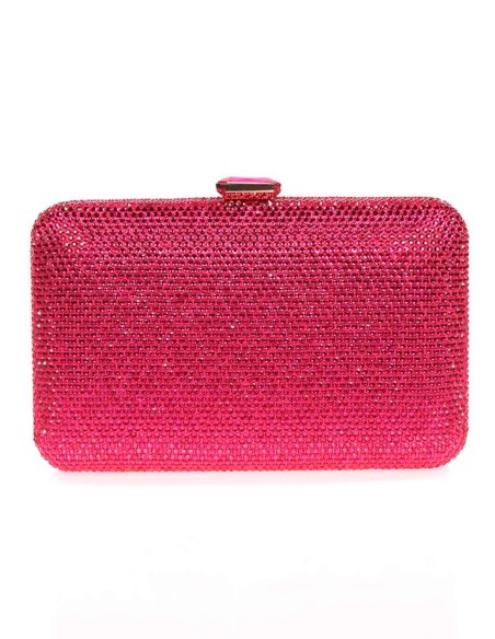 Bolso de fiesta realizado en cristal para invitadas fucsia