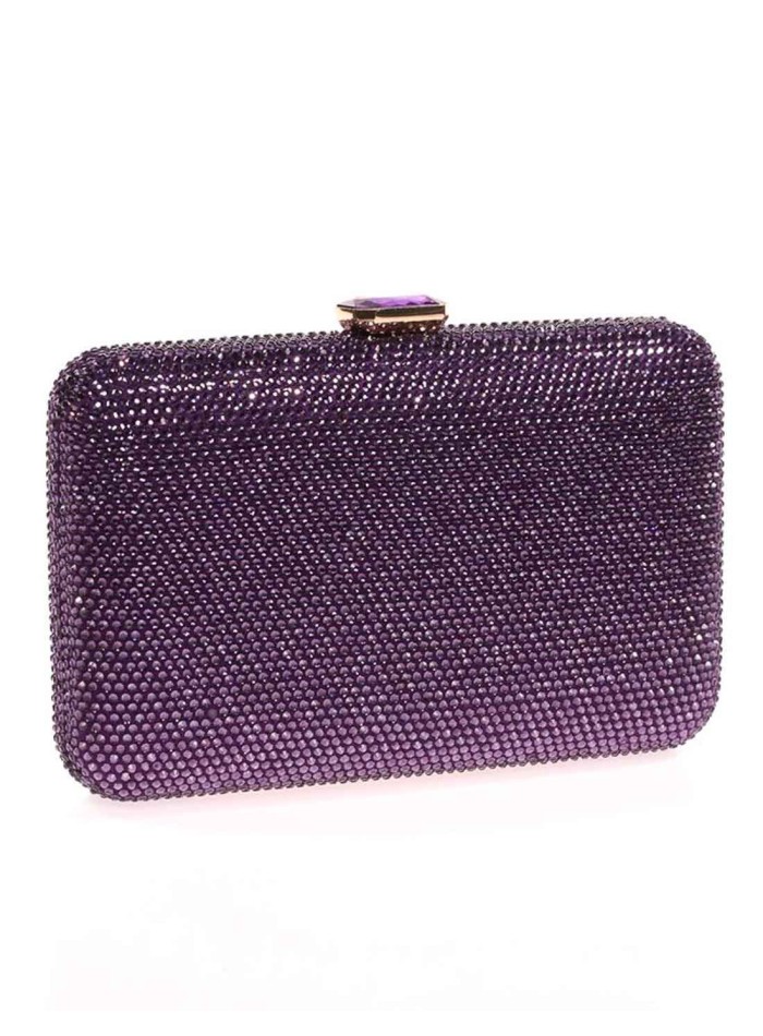 Evening clutch bag made of crystal