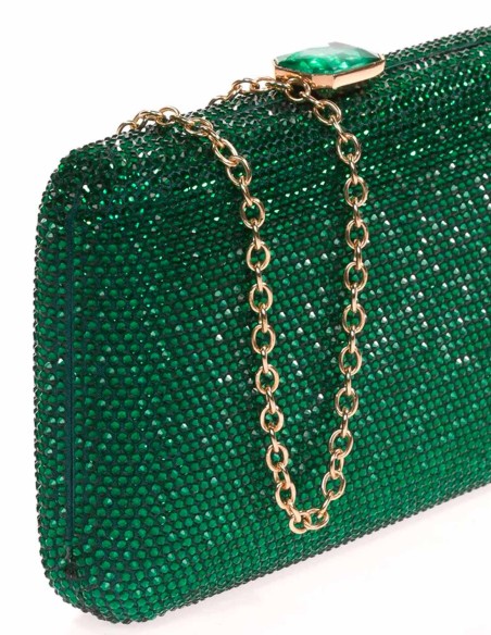 Evening clutch bag made of crystal