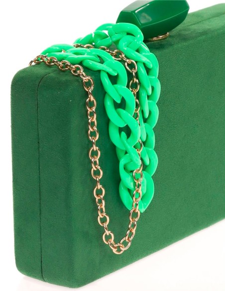 Bolso de fiesta de antelina con opción de doble asa