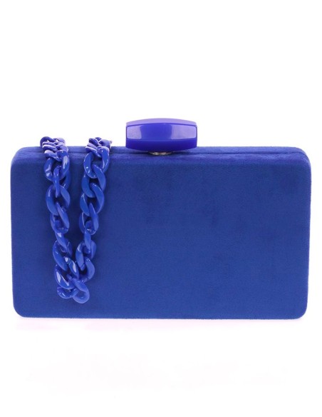 Suede evening clutch bag with a double handle option
