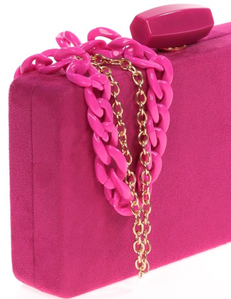 Bolso de fiesta de antelina con opción de doble asa