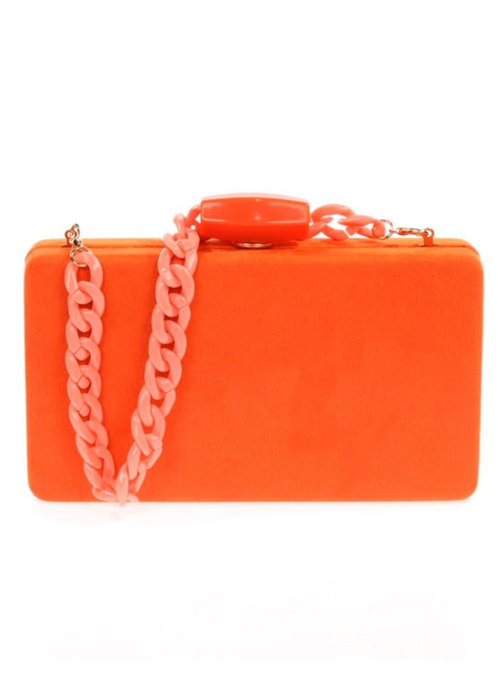 Bolso de fiesta de antelina con opción de doble asa