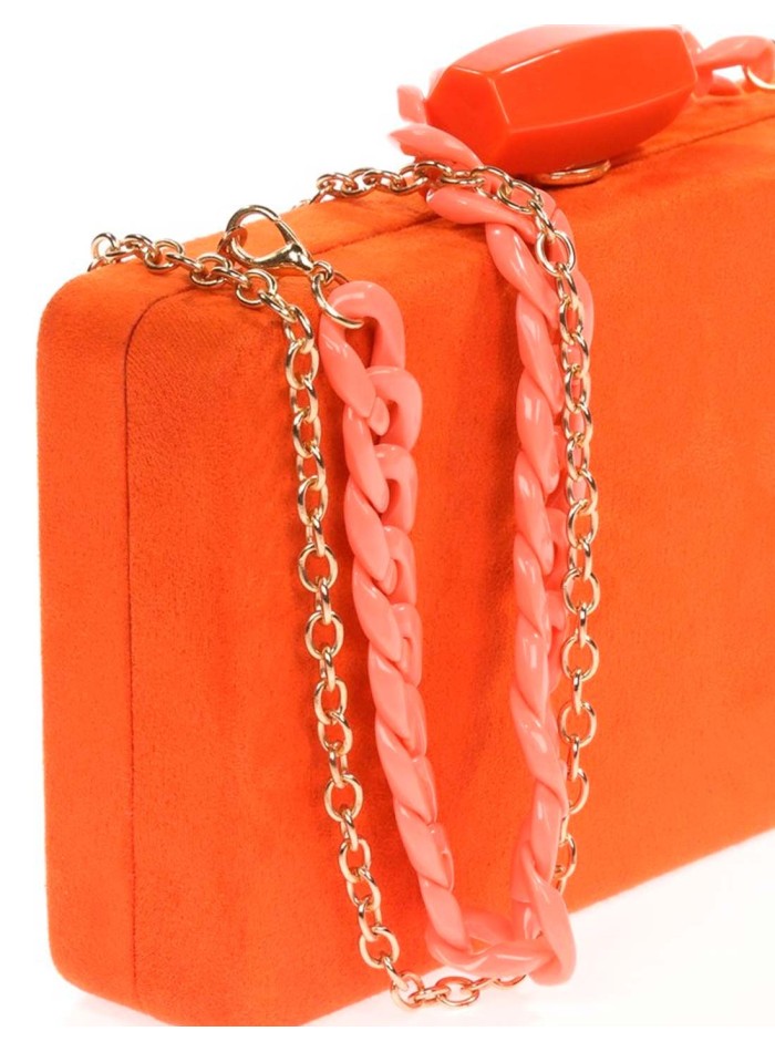 Bolso de fiesta de antelina con opción de doble...