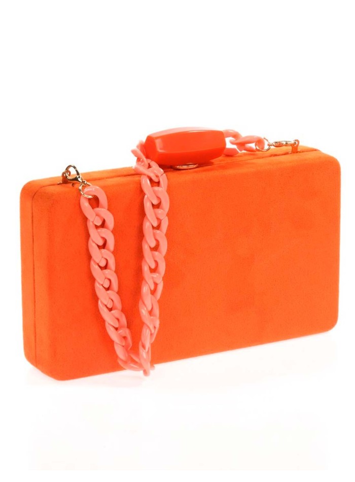 Bolso de fiesta de antelina con opción de doble...