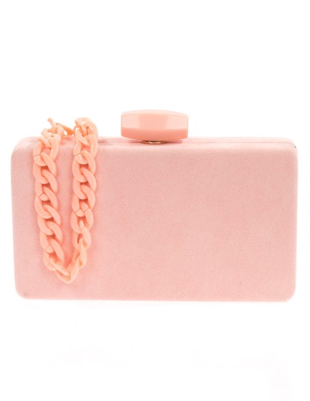 Bolso de fiesta de antelina con opción de doble asa