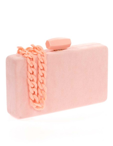 Bolso de fiesta de antelina con opción de doble asa