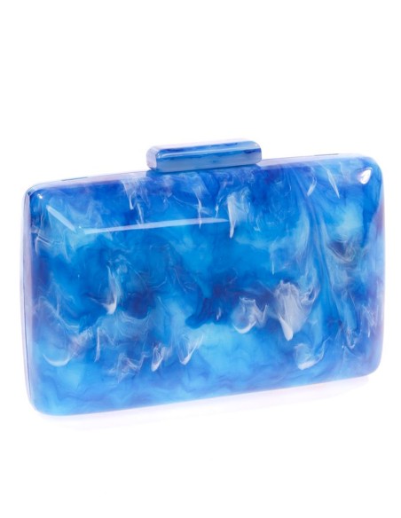 Bolso de fiesta nacarado con bordes redondeados