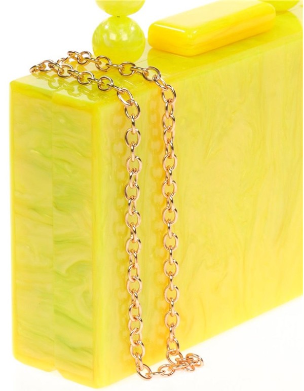 Bolso de fiesta nacarado con asa de bolitas 2