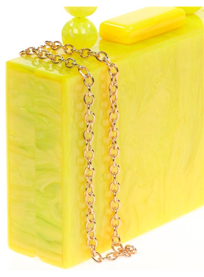 Bolso de fiesta nacarado con asa de bolitas