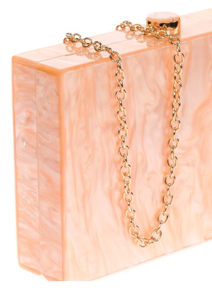 Pearly evening clutch bag with layered front...