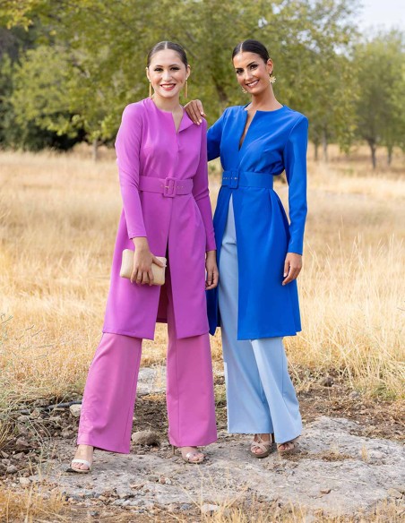 Party outfit of frock coat and bell-bottom pants by Rosas Rosas