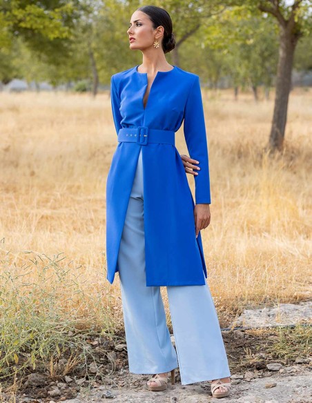 Conjunto de fiesta de levita y pantalón campana