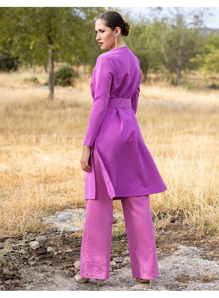 Party outfit of frock coat and bell-bottom pants