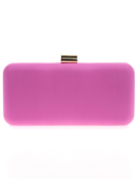 Plain baguette shaped evening clutch bag