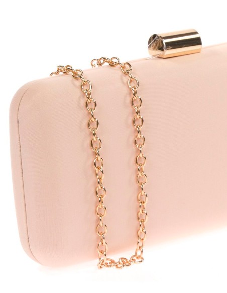 Plain baguette shaped evening clutch bag