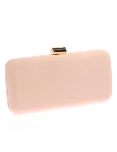 Plain baguette shaped evening clutch bag