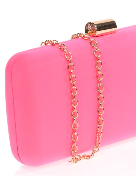 Plain baguette shaped evening clutch bag