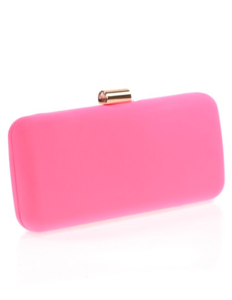 Plain baguette shaped evening clutch bag