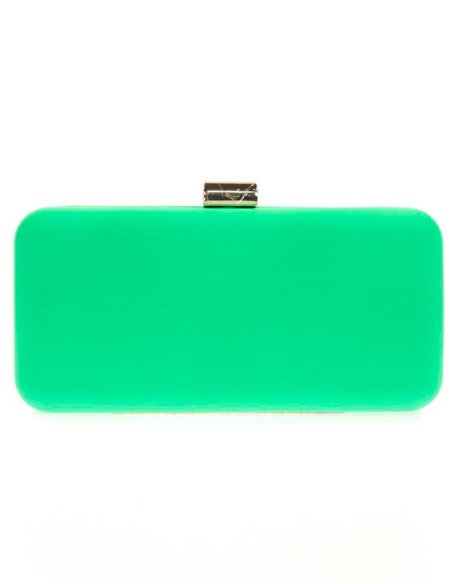 Plain baguette shaped evening clutch bag
