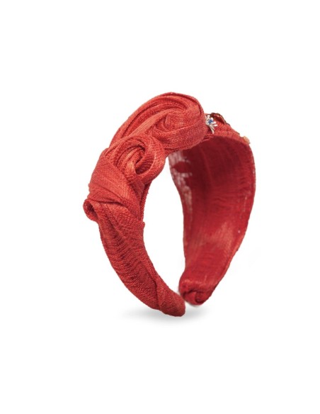 Bandeau noué avec des ornements et des pistils ornés de bijoux