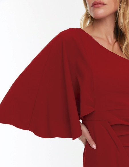 Robe longue de soirée avec encolure asymétrique - PERFECT GUEST