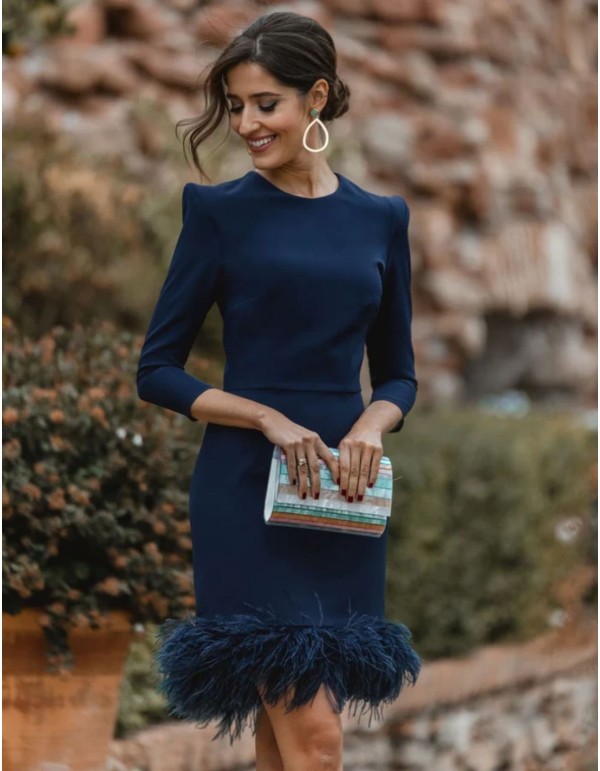 Party dress with feathers - Perfect Guest