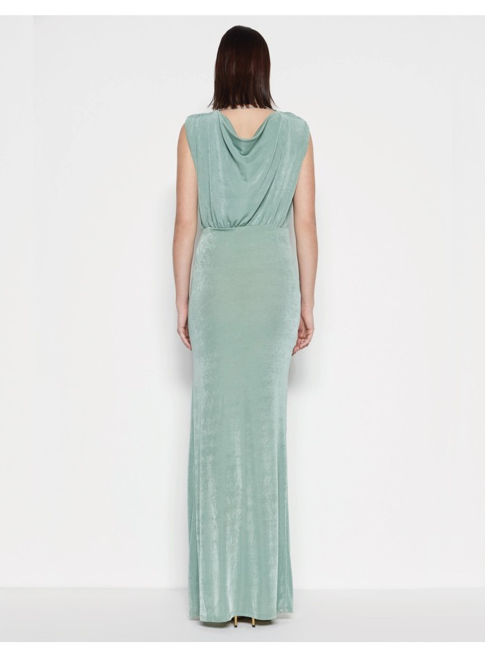 Robe de soirée de style grec bleu clair avec...